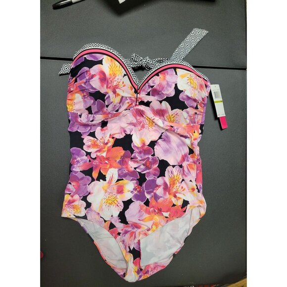 NWT Be Creative One Piece Swimsuit in Pink/Rose, Size 14D - Picture 5 of 7